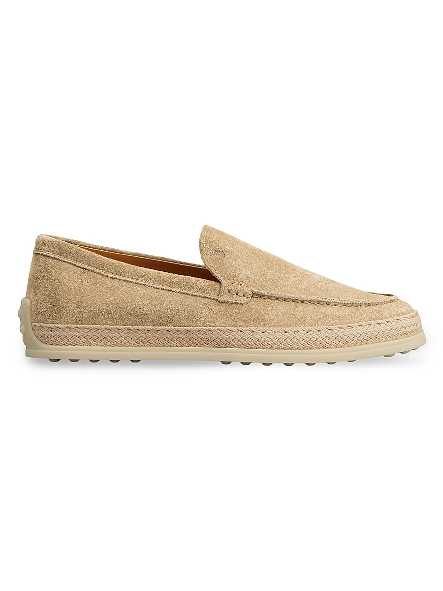 Monogrammed Suede Slipper Loafers