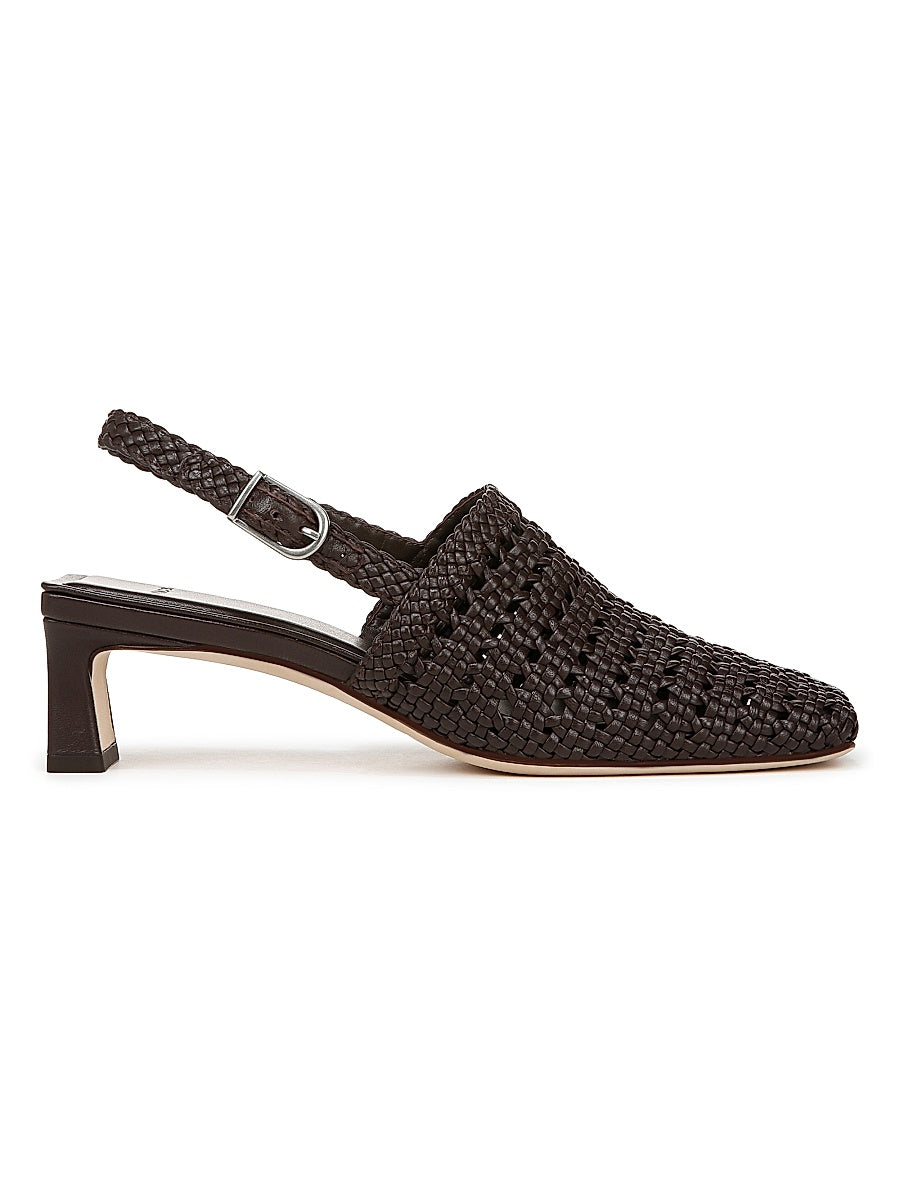Eris Woven Leather Slingback Pumps