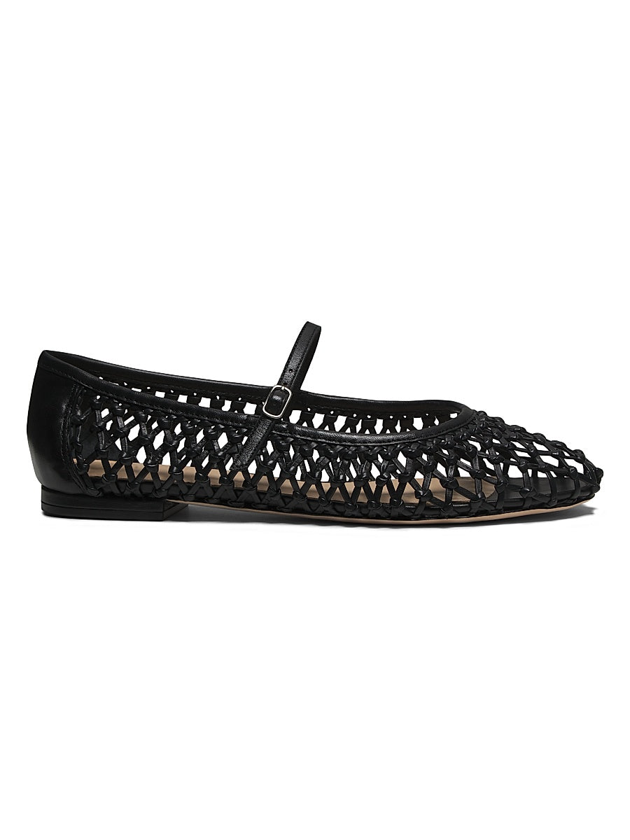 Hand-Woven Leather Ballet Flats