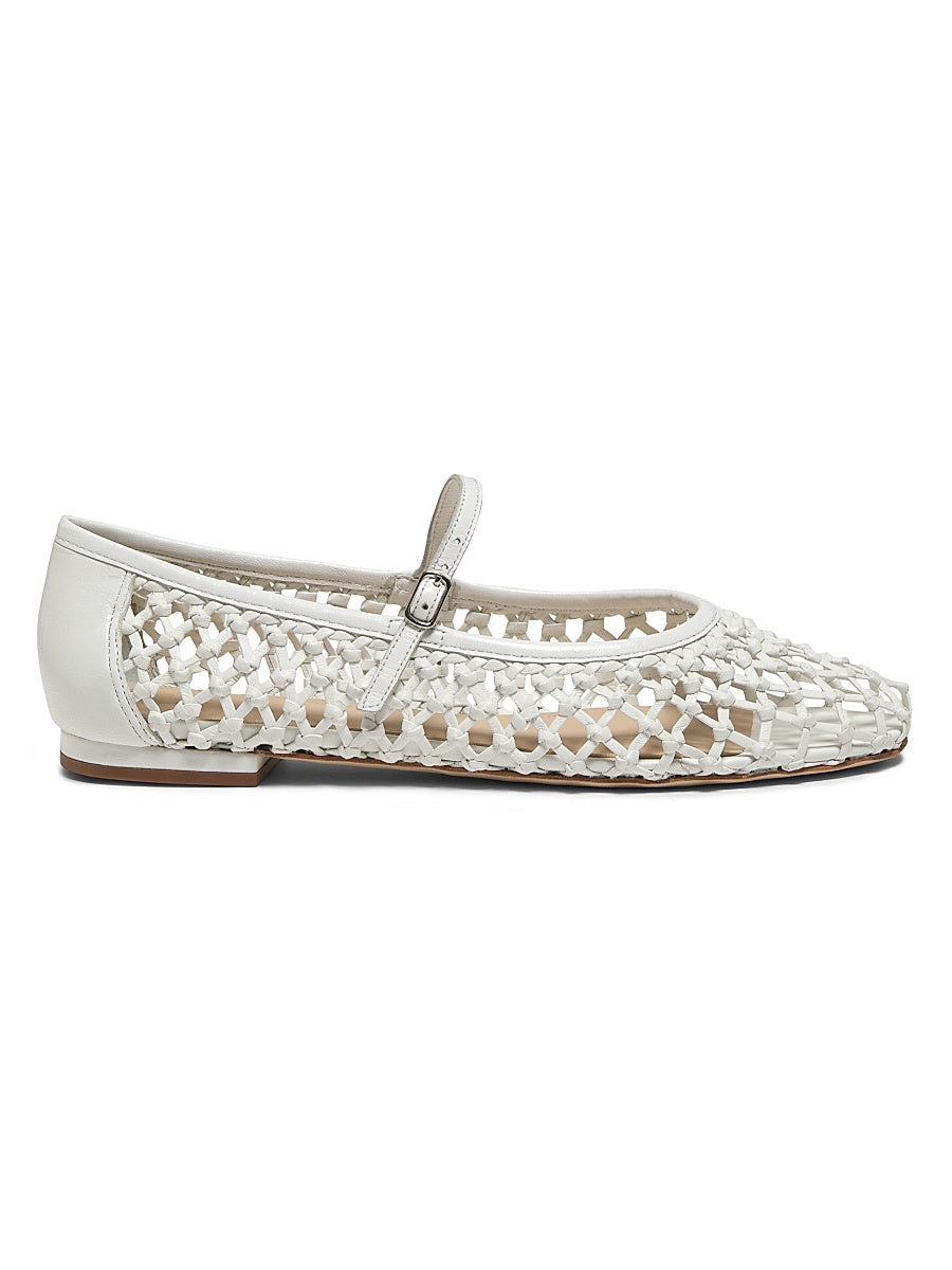 Hand-Woven Leather Ballet Flats
