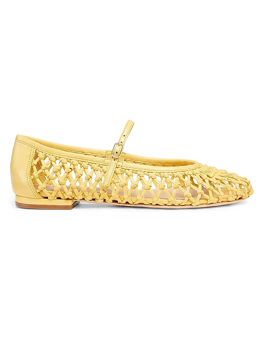 Hand-Woven Leather Ballet Flats