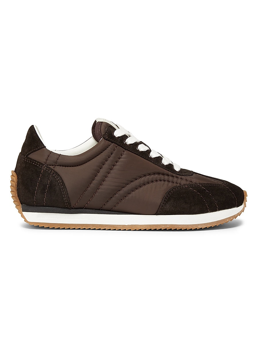 Sporty Monogram-Quilted Low-Top Sneakers