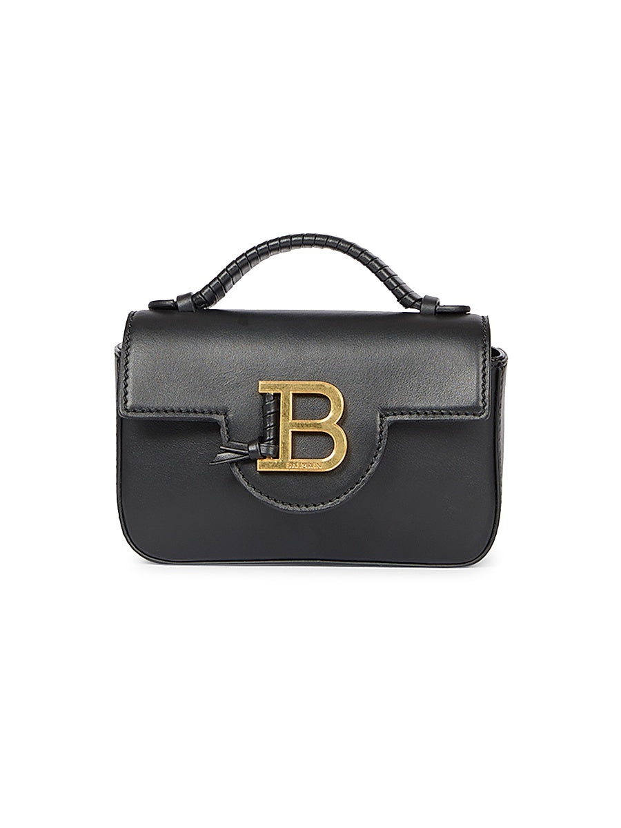 Mini B-Buzz Grained Leather Top Handle Bag