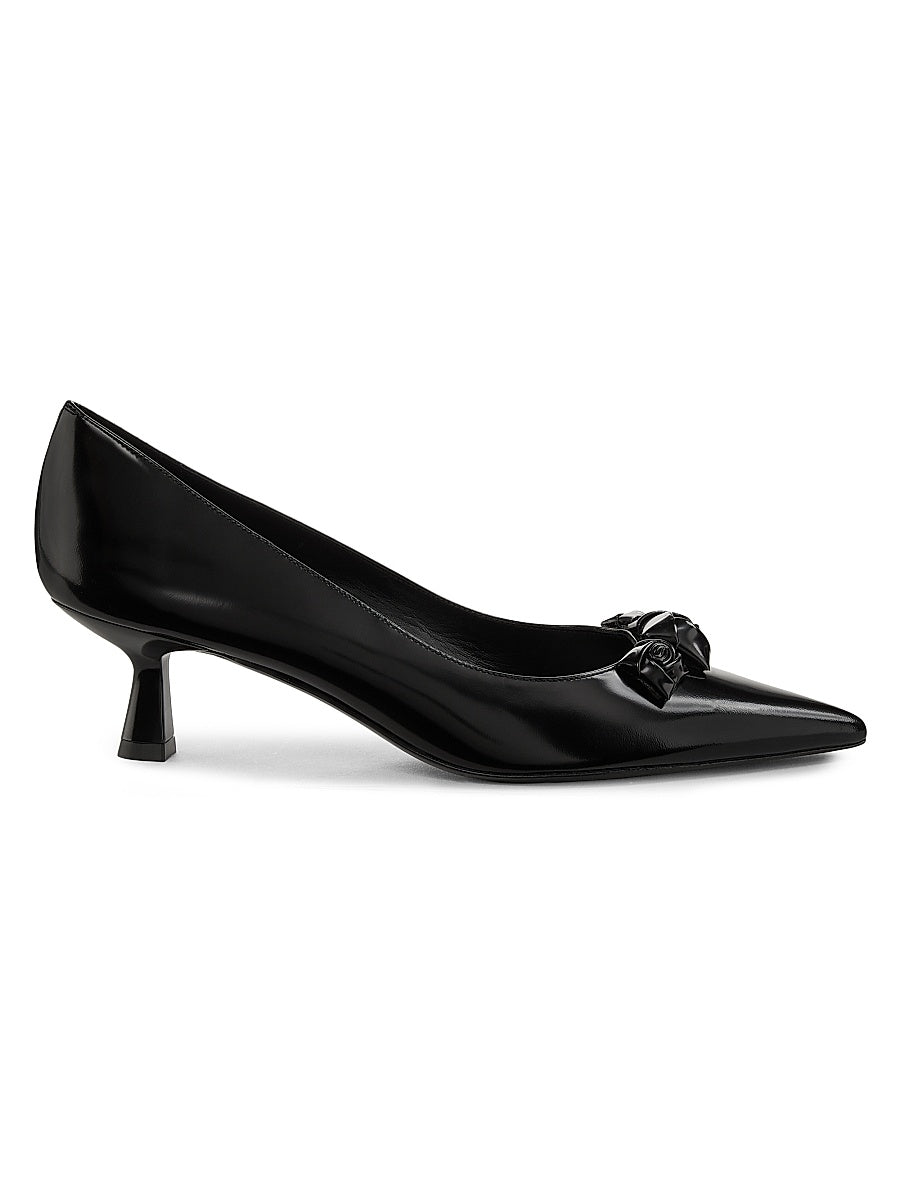 Rosie 50MM Spazzolato Leather Pumps