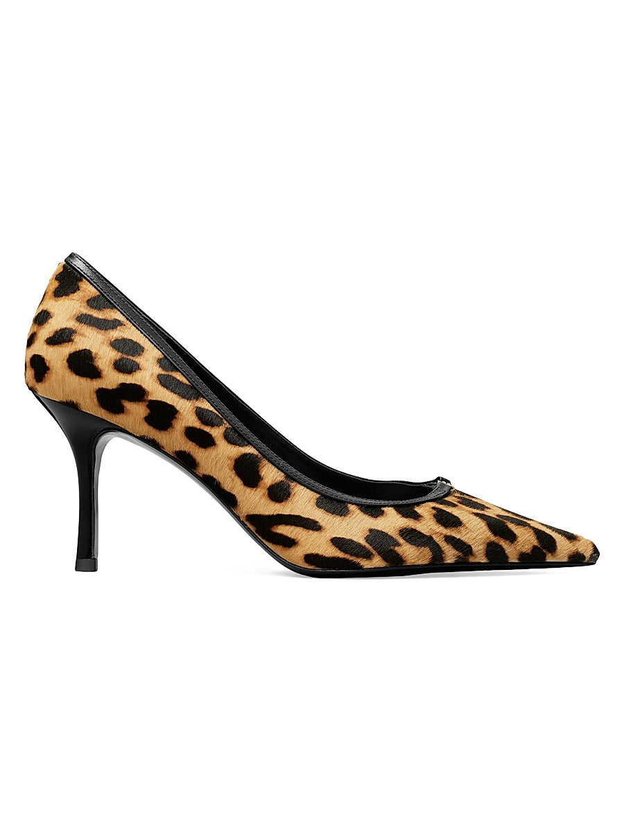 Double T Buckle Leather Pumps