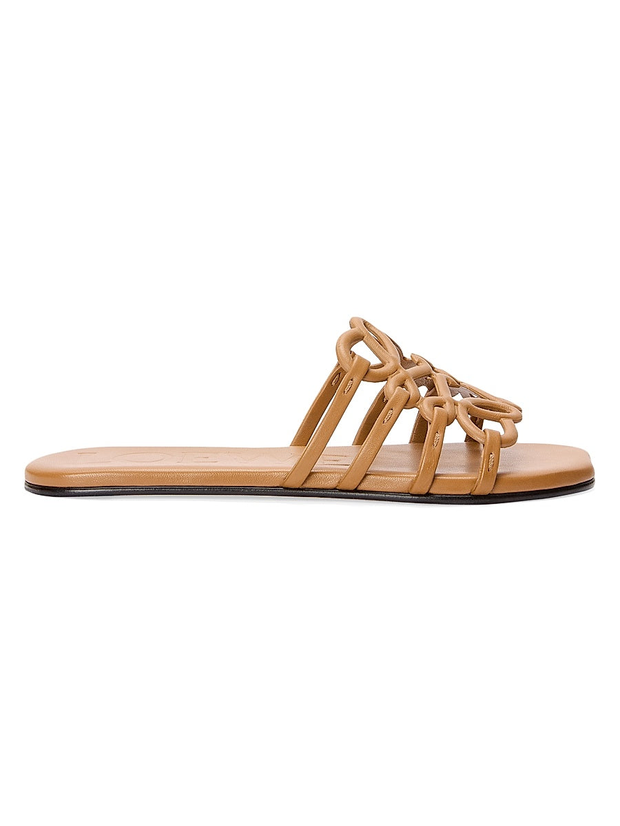 Petal Anagram Leather Slides