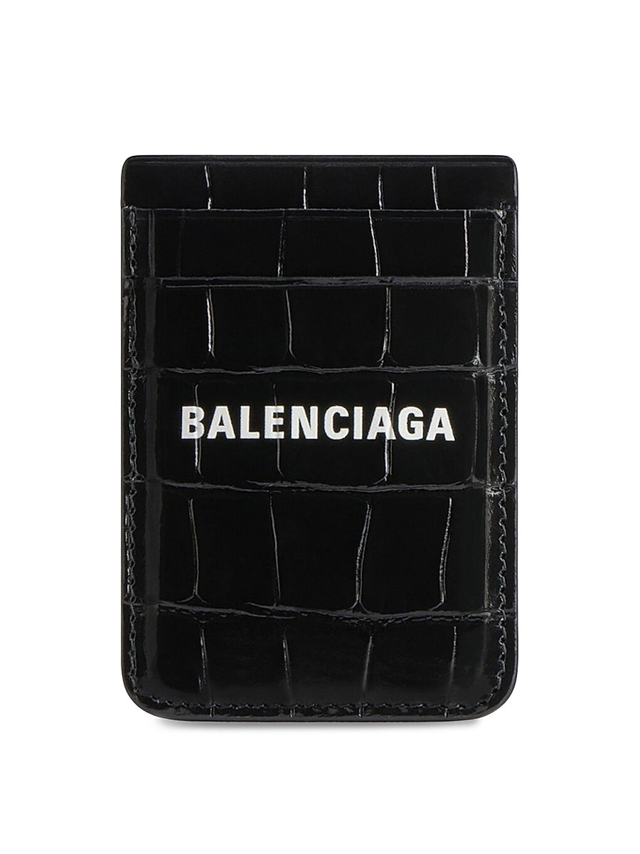 Crocodile Embossed Cash Magnet Card Holder
