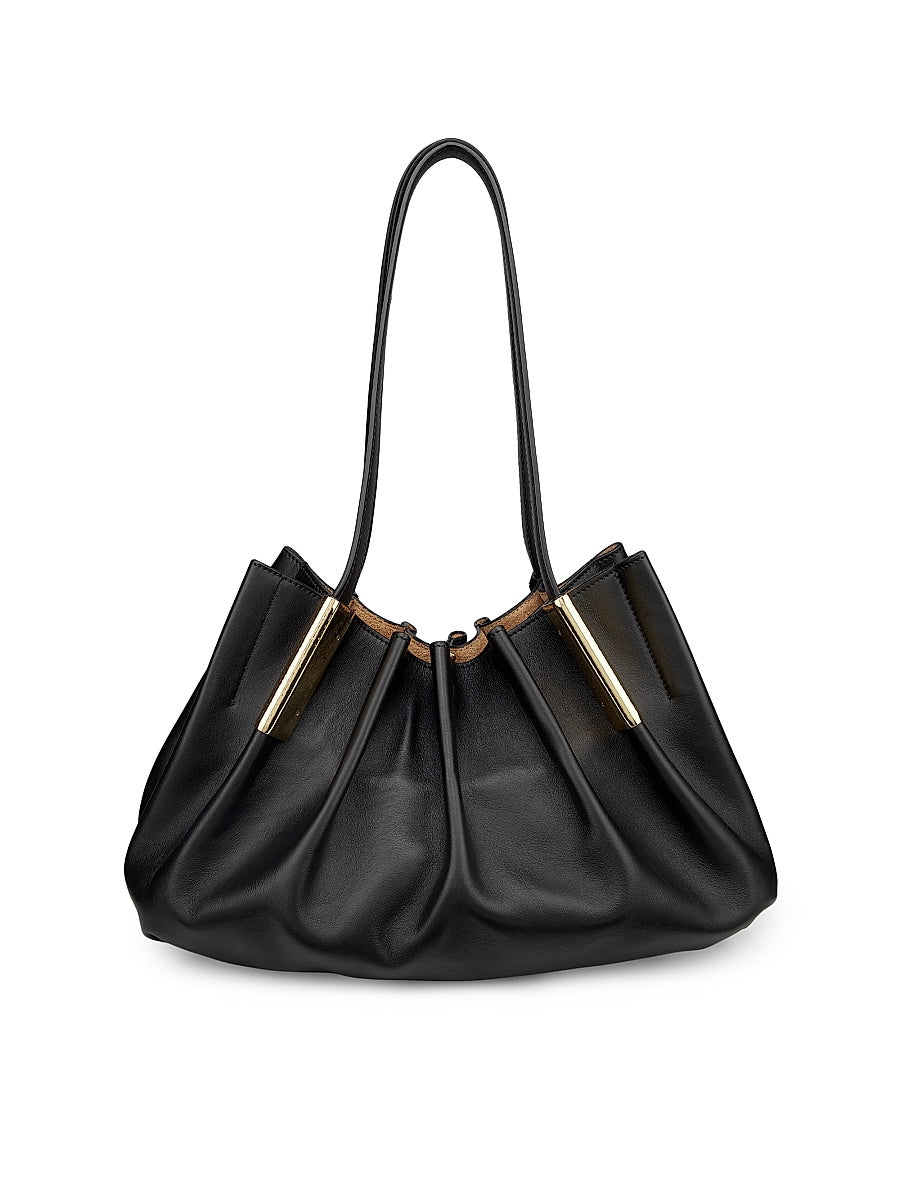 Isadora Mini Ruched Leather Tote Bag