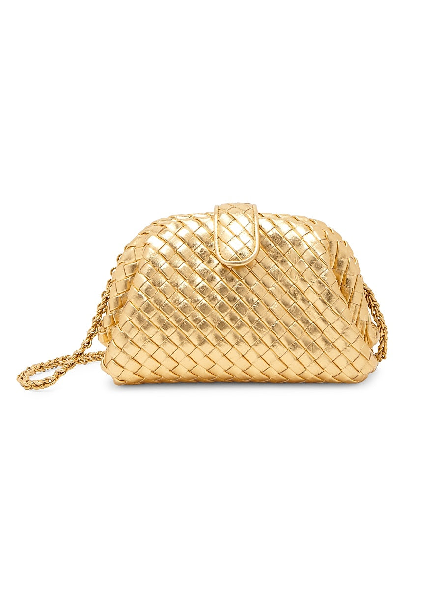 Mini Lauren 1980 Metallic Leather Clutch
