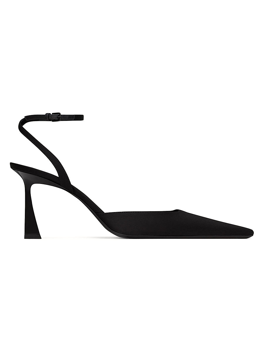 Aimee Slingback Pumps in Satin Crepe