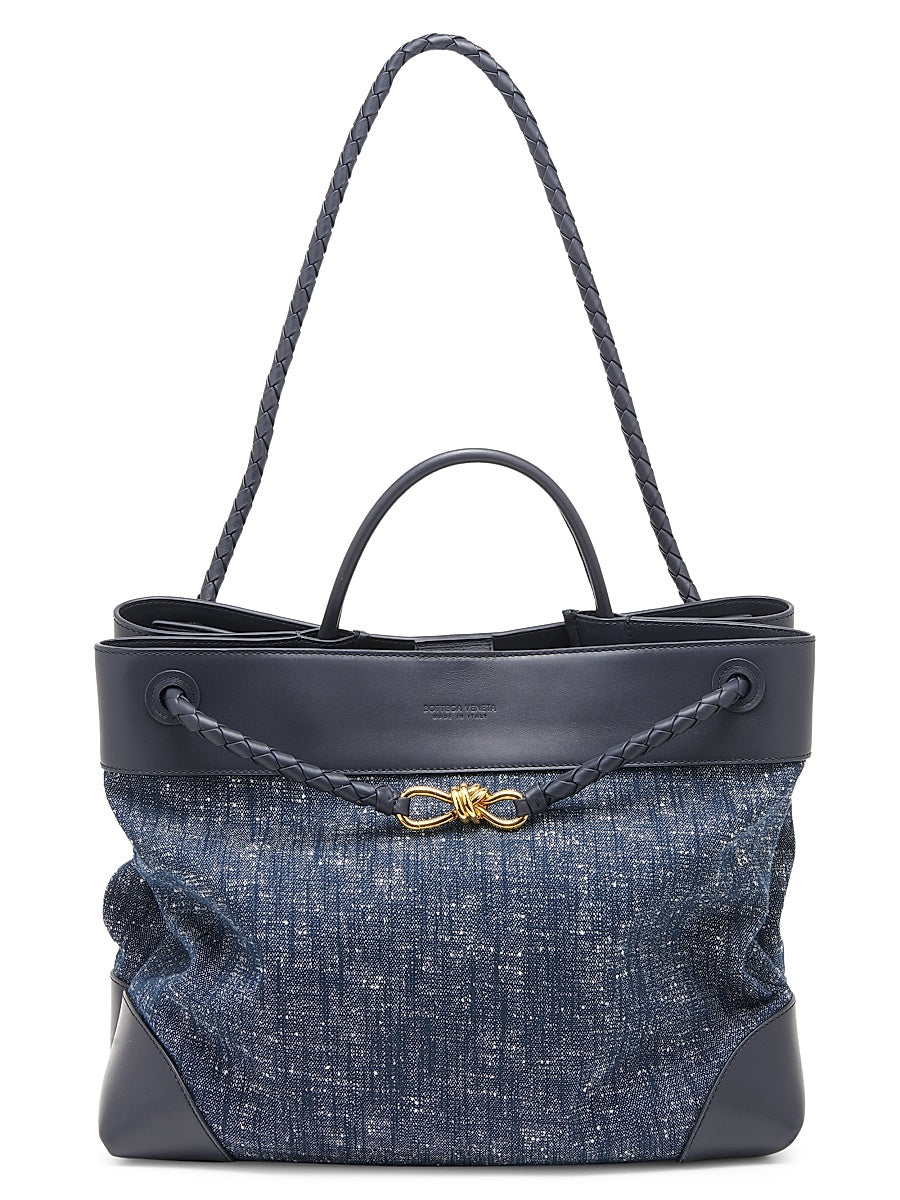 Large Andiamo Denim Bouclé Tote Bag