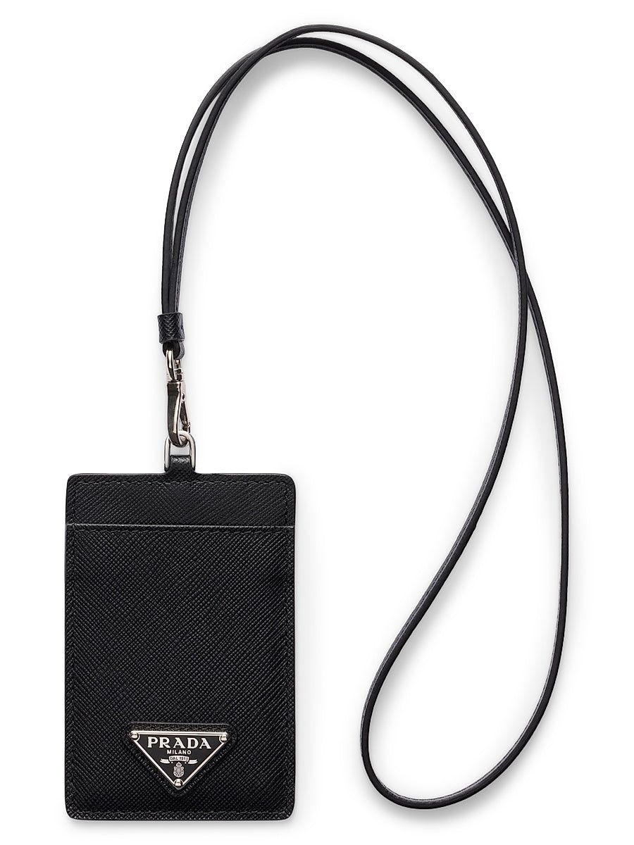 Saffiano Leather Badge Holder