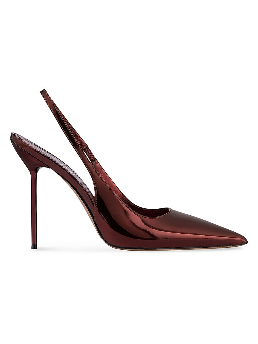 Lidia 105MM Patent Leather Slingback Pumps