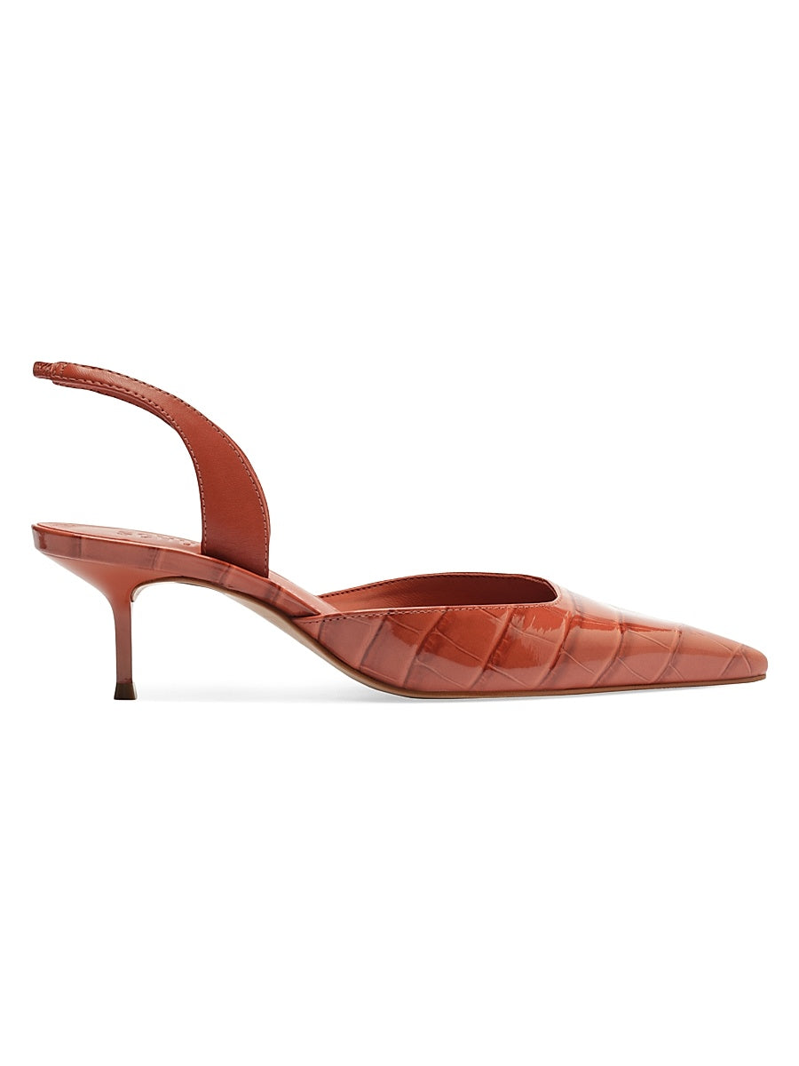 Paola 65MM Leather Mid-Heel Pumps