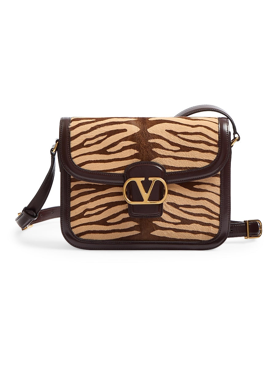 9 to 5 Shoulder Bag in Animalier Pony Effect Calfskin