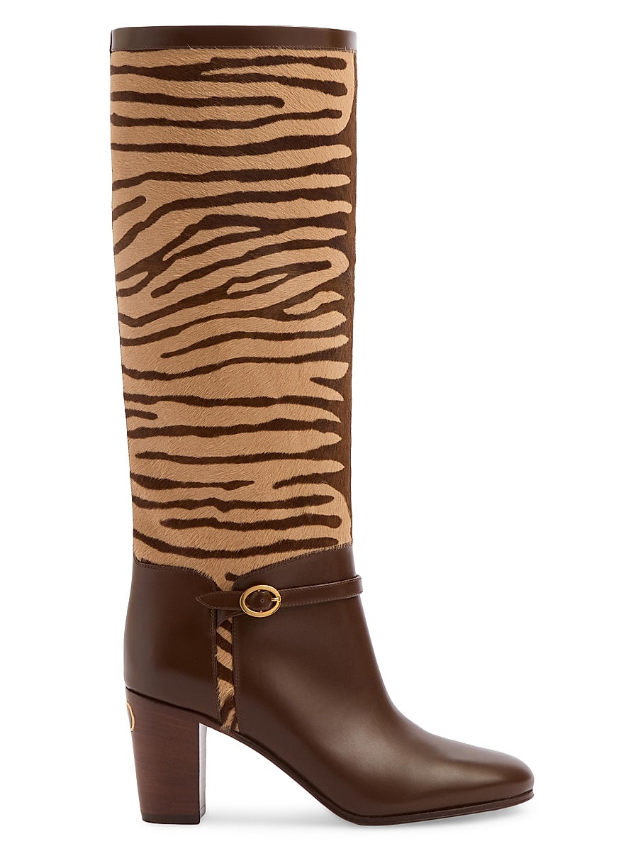 Pattie 75MM Boots in Pony-Effect Calfskin