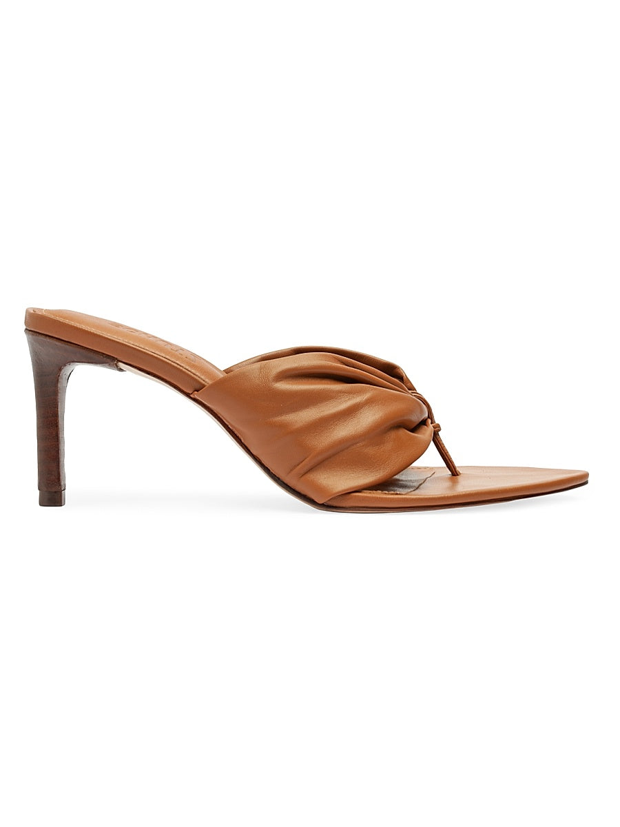 Lori 75MM Gathered Leather Sandals