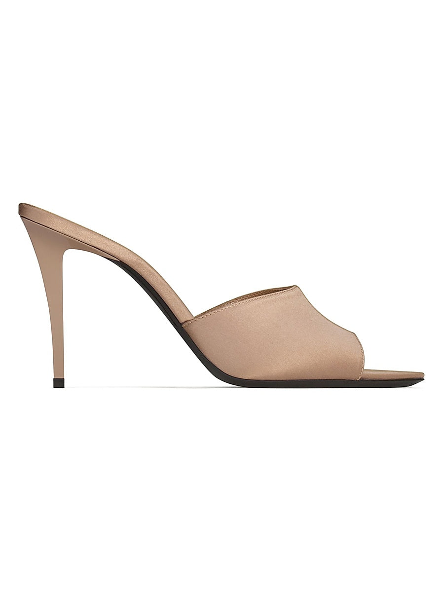 Romy Mules in Satin Crepe