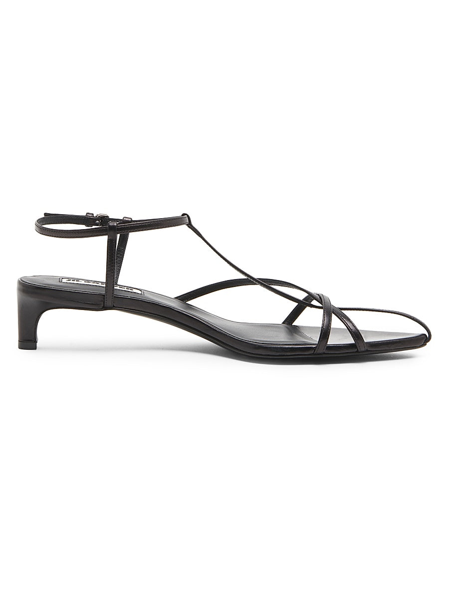 Strappy 35MM Leather Kitten Heel Sandals