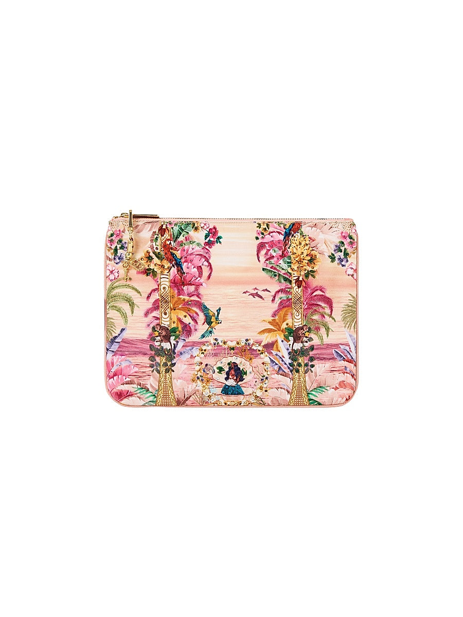 Camilla x White Lotus Small Canvas Clutch