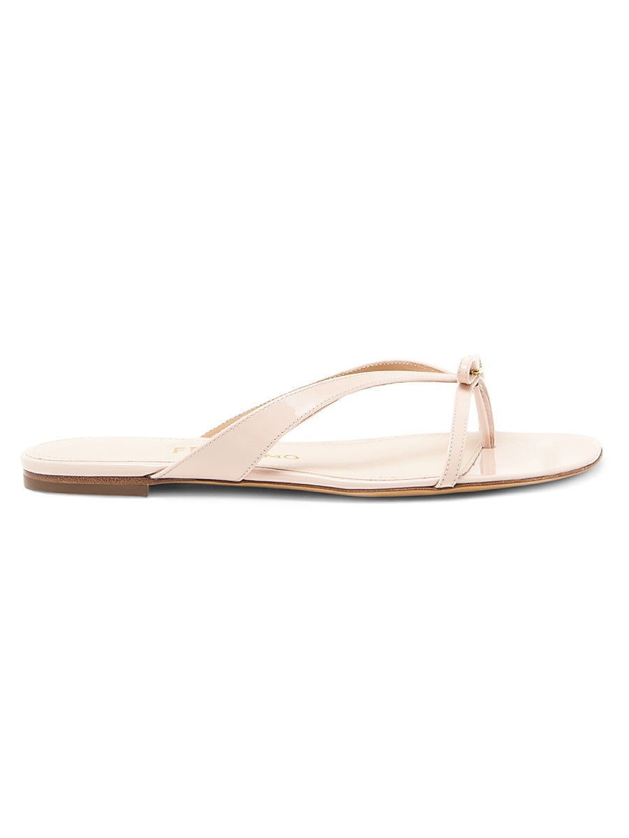 Abibi Bow-Detailed Leather Sandals