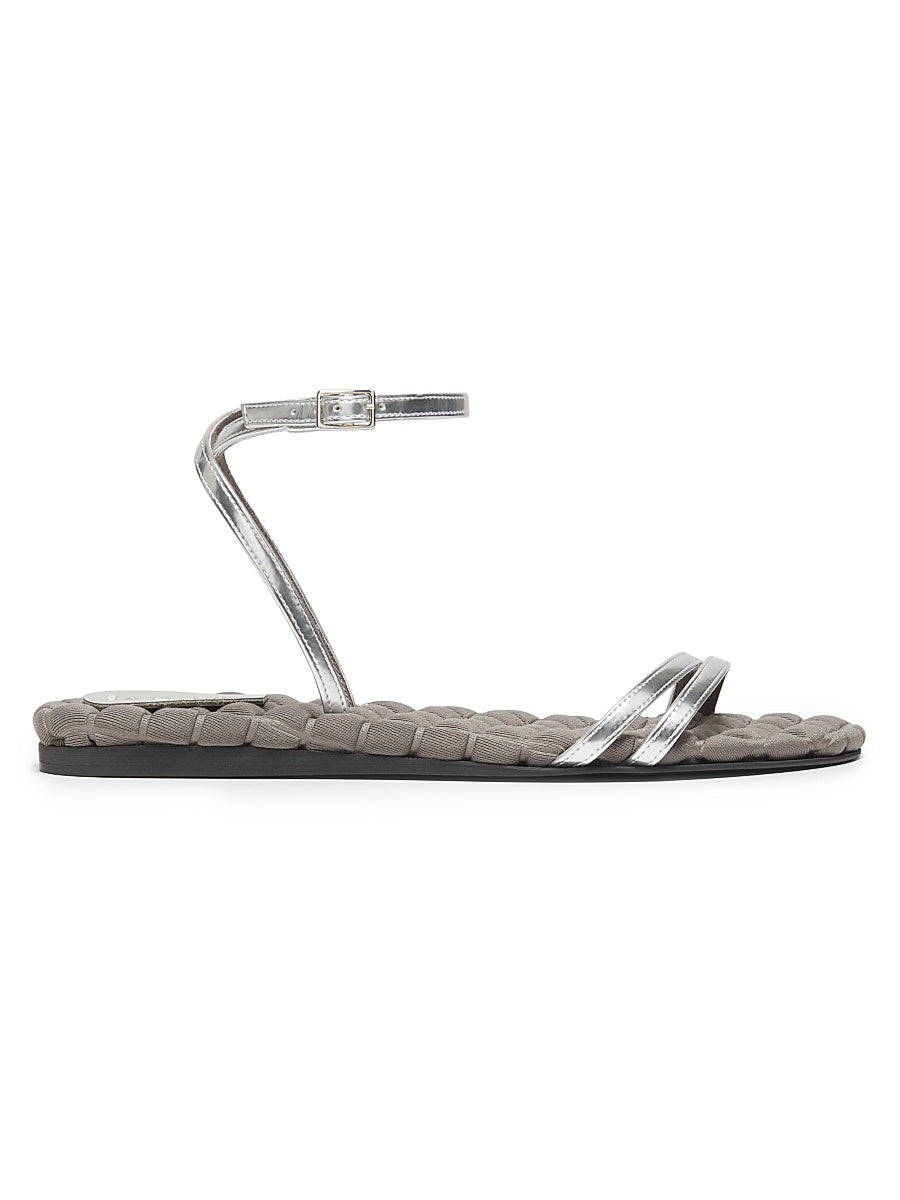 Faye Vegan Leather Flat Sandals