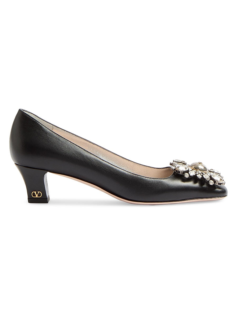 Preshoes Kidskin Crystals 45MM Pumps
