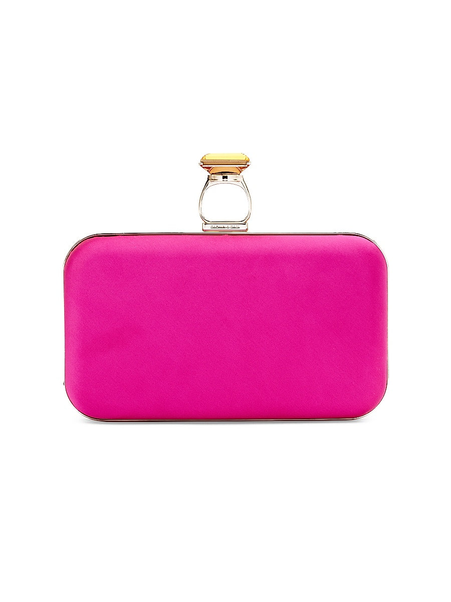 On The Rocks Satin Clutch