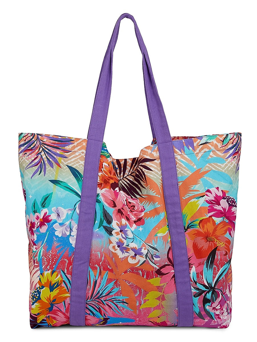 Zeru Cotton Canvas Beach Tote