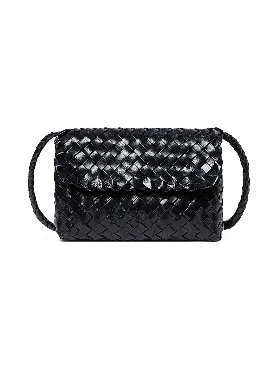 Vinnie Woven Leather Crossbody Bag