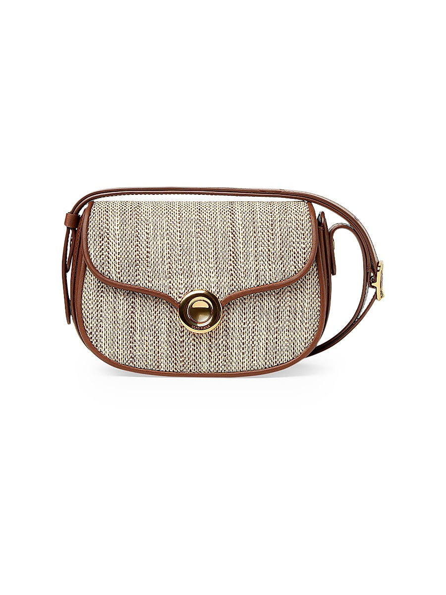 Mini Ghiera Silk-Blend Chevron Shoulder Bag