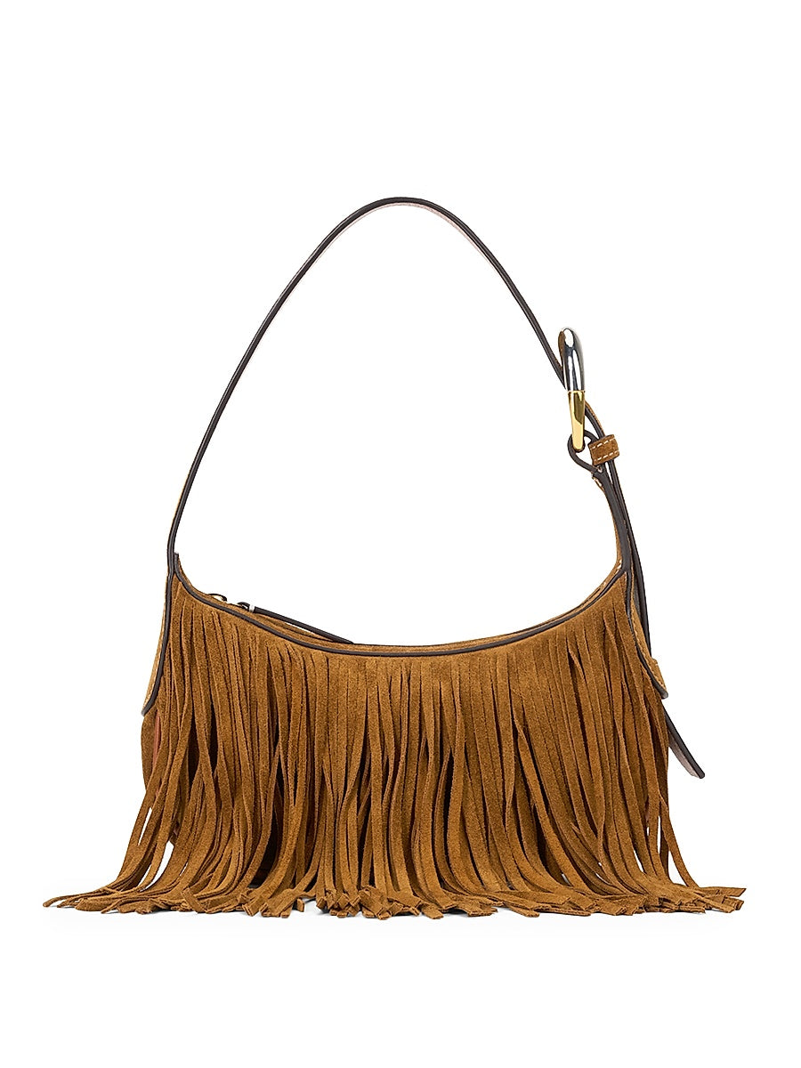 Owen Tassel Suede Shoulder Bag