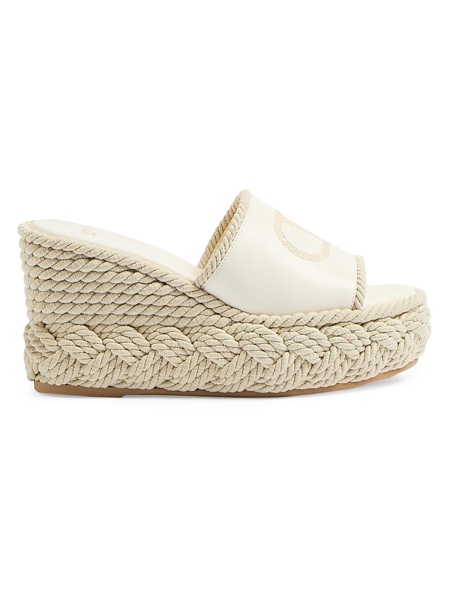 VLogo Torchon 100MM Wedge Slides in Nappa