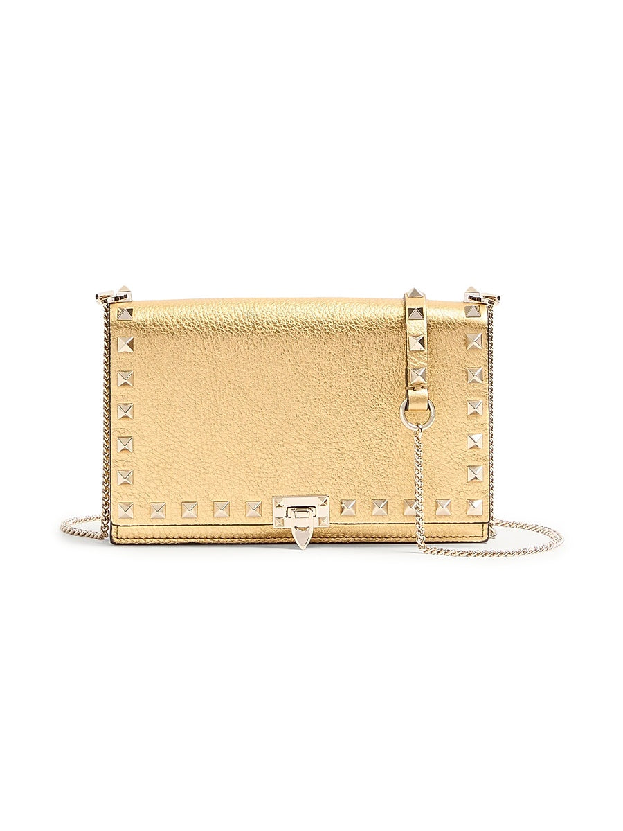 Rockstud Mini Calfskin Bag with Chain