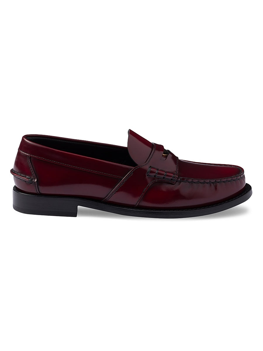 Brushed Leather Loafers