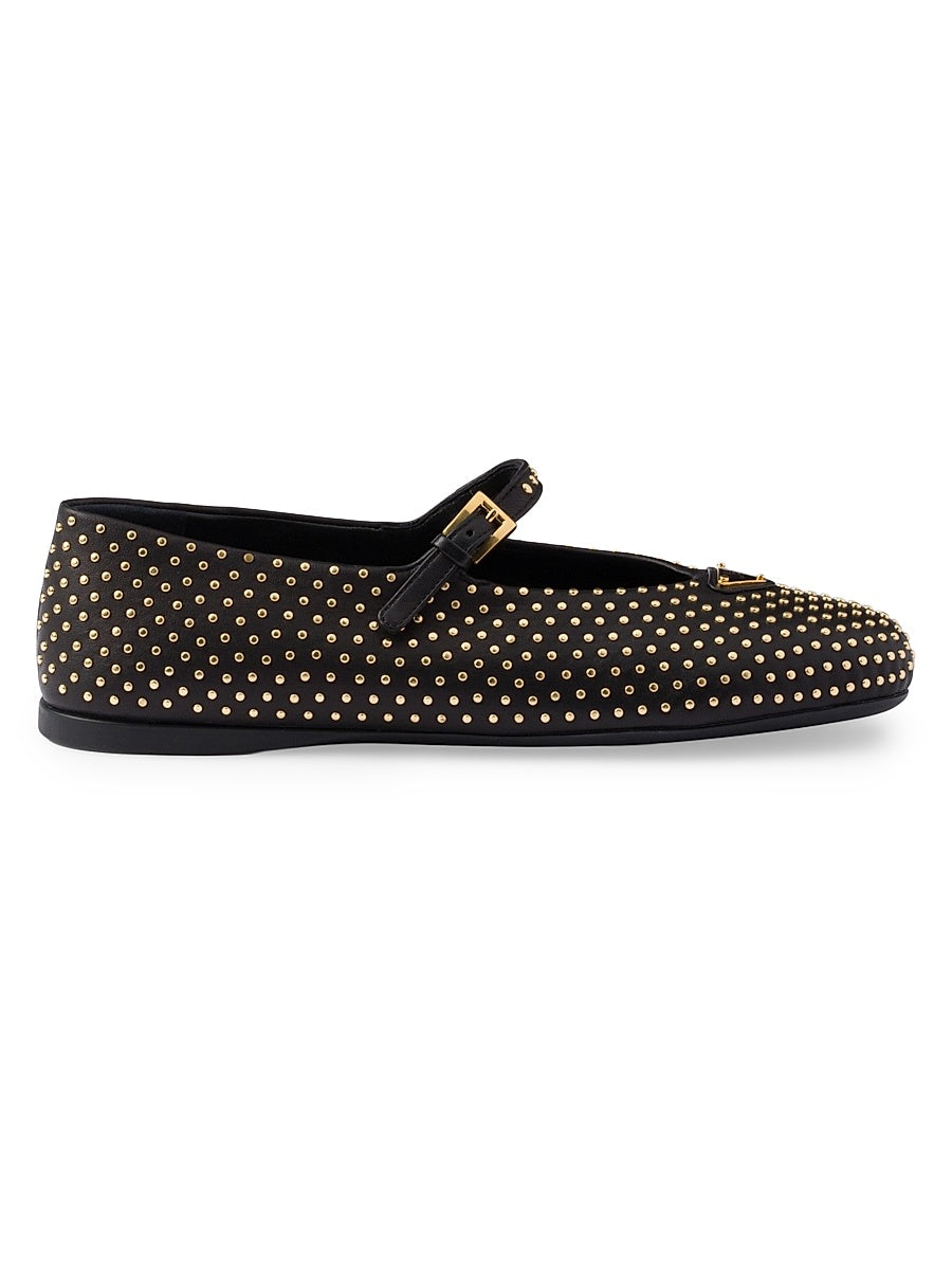 Nappa Leather Ballerinas with Studs