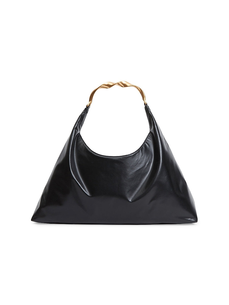 Twisted Handle Hobo Bag