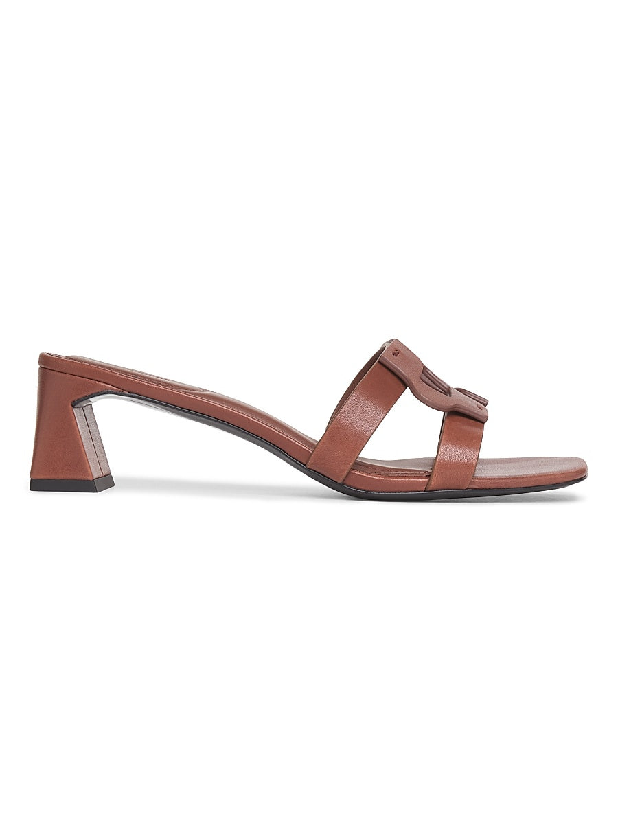 Monogram 50MM Leather Block-Heel Sandals