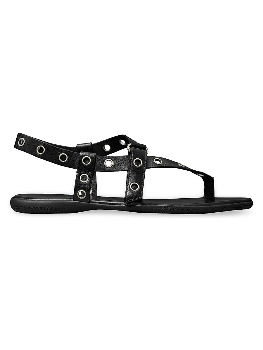 Eyelet Leather Sandals