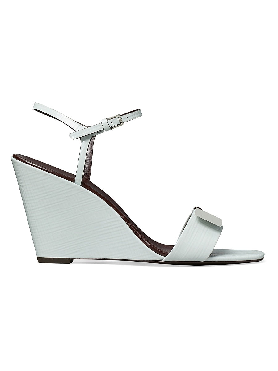 Gigi 80MM Leather Wedge Sandals