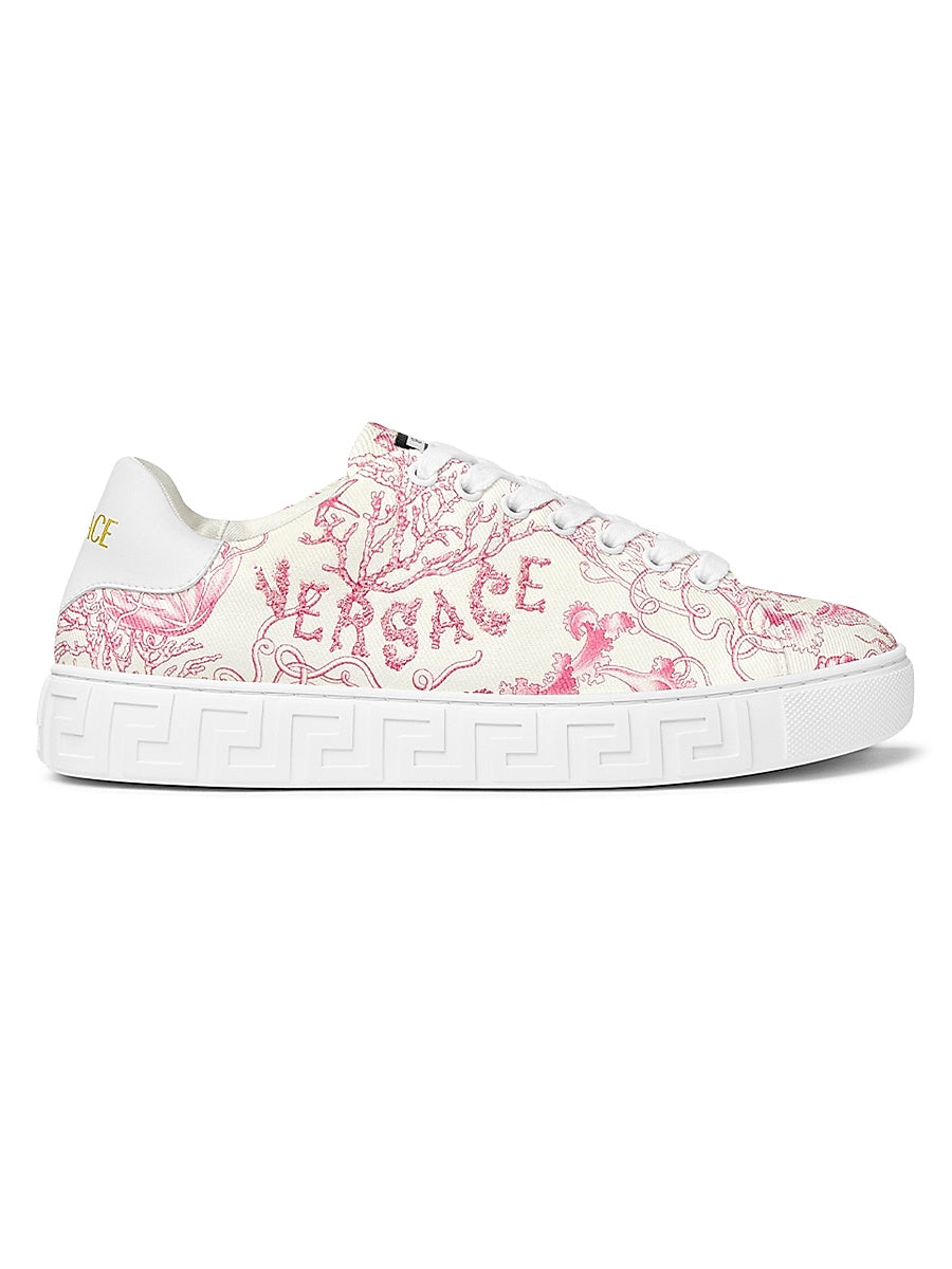 Logo Floral Jacquard Sneakers