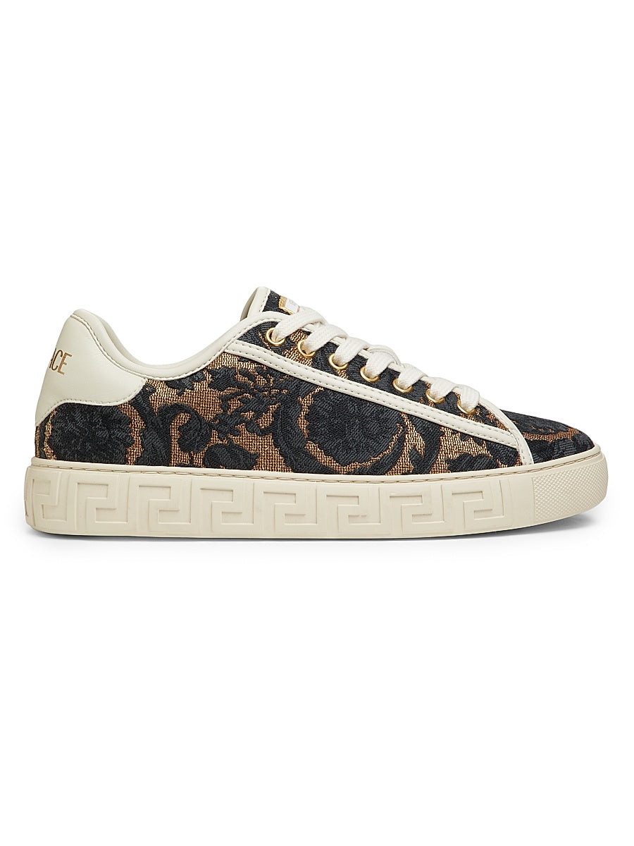 Logo Floral Jacquard Sneakers