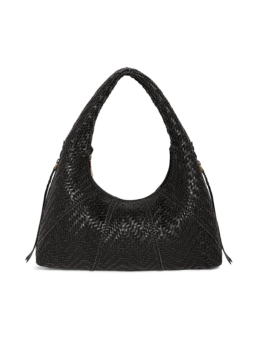 Chelsea Leather Woven Hobo Bag