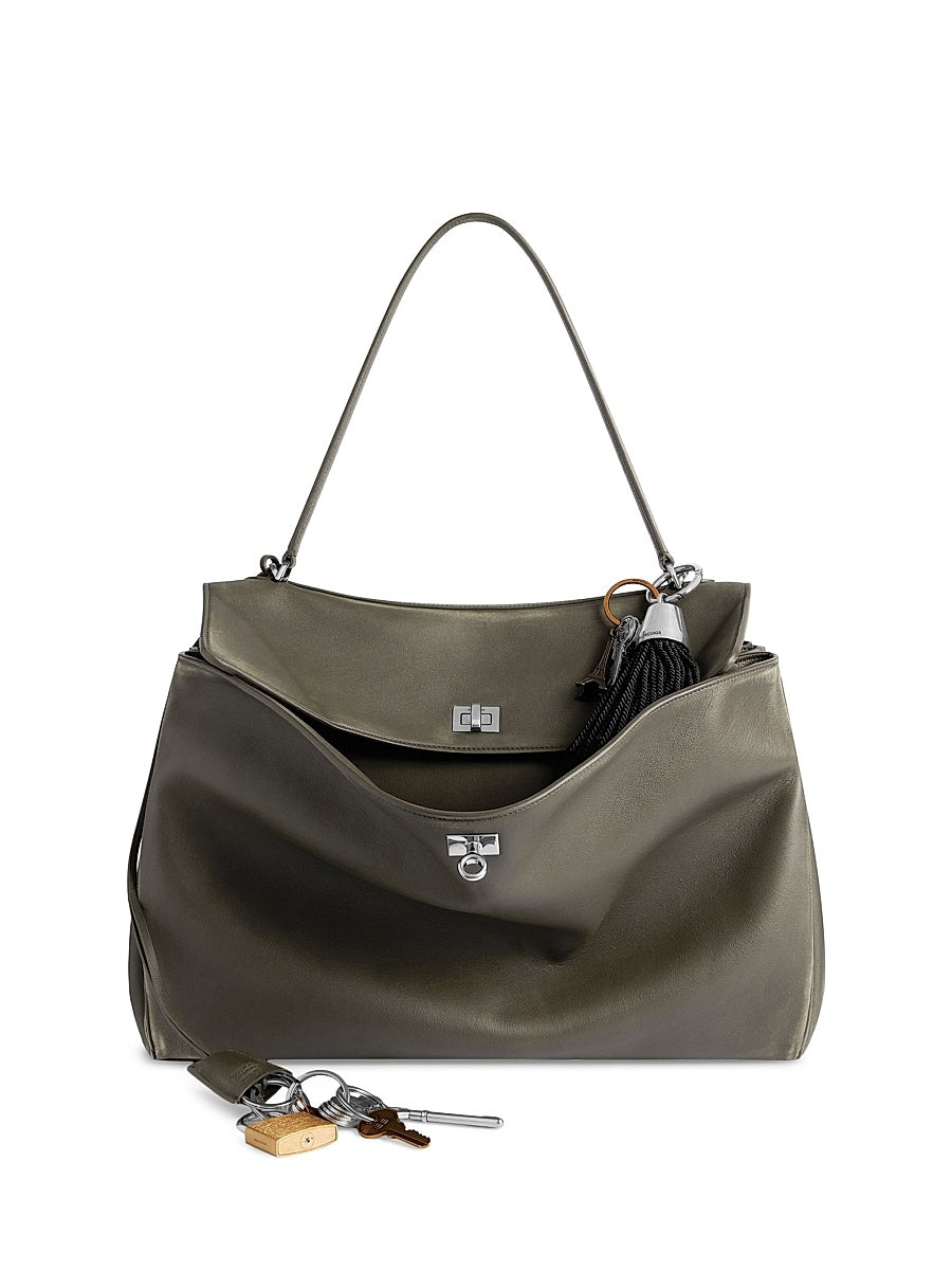 Rodeo Used Effect Large Handbag with Charms