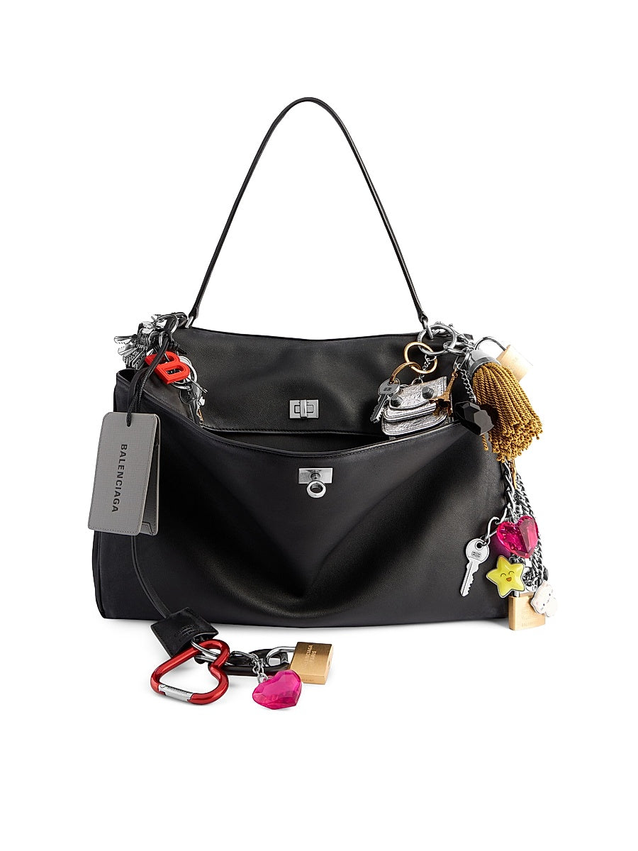 Rodeo Used Effect Large Handbag with Charms