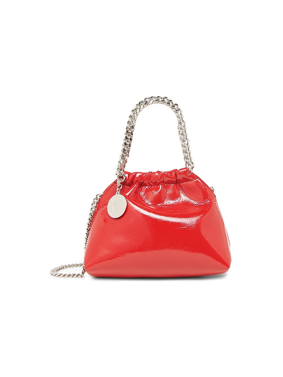 Mini Falabella Crinkled Patent Drawstring Shoulder Bag