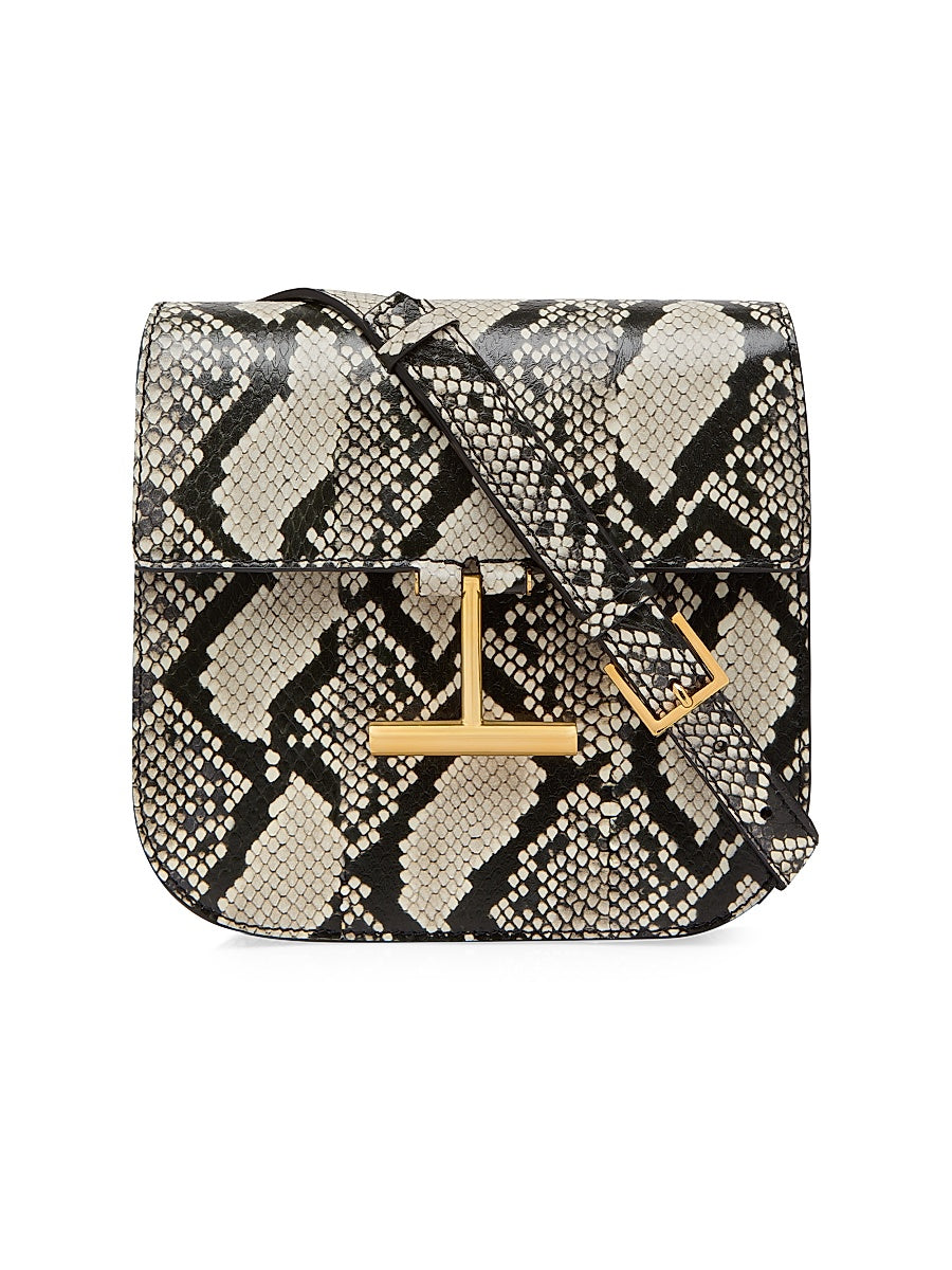 Tara Mini Python-Printed Leather Crossbody Bag