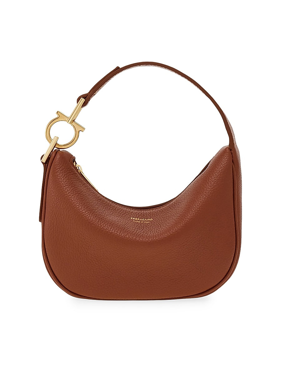Mini Gancini Leather Top Handle Bag