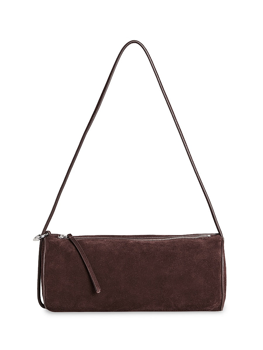 Simona Suede Cylinder Shoulder Bag
