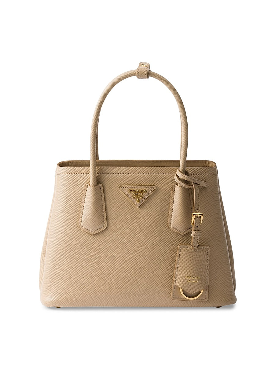 Small Double Saffiano Leather Bag